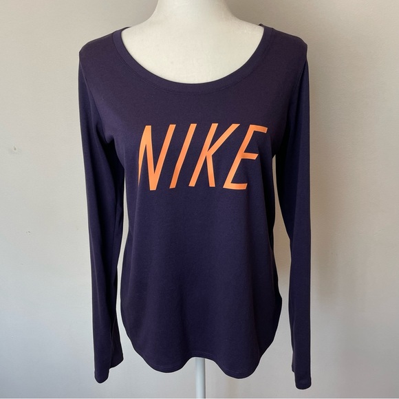 Nike Tops - Nike Womens Dri Fit Long Sleeve Tee Athletic Cut T Shirt size Large
